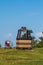 CANCUN, MEXICO - MAY 25 2019: Failed Hot air balloon competition. Sunny morning but too windy for the balloons to take off. The cr