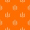 Candelabra candle pattern vector orange