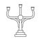 Candelabrum or candelabra candle holder line art icon for apps and websites