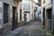 Candelario Salamanca. Street and old houses of the small town next to the mountain of Gredos