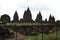 Candi Prambanan Temple Complex`s landscape viewed, Yogyakarta, Central Java, Indonesia