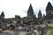 Candi Prambanan Temple Complex`s landscape viewed, Yogyakarta, Central Java, Indonesia