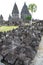 Candi Prambanan Temple Complex`s landscape viewed, Yogyakarta, Central Java, Indonesia