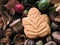 Candian maple cookie surrounded by autumn nature Save Download Preview Candian maple cookie surrounded by autumn nature