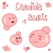 Candida auris kawaii cartoon science vector illustration