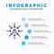 Candidate, Choice, Choose, Focus, Selection Line icon with 5 steps presentation infographics Background