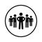 Candidates, group, team icon. Black vector graphics