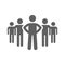 Candidates, group, team icon. Gray vector graphics