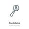 Candidates outline vector icon. Thin line black candidates icon, flat vector simple element illustration from editable human