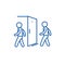Candidates for the vacancy line icon concept. Candidates for the vacancy flat vector symbol, sign, outline illustration