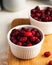 Candied cranberries, dried cranberries close-up. The right snack, sweets for vegetarians