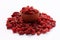 Candied cranberries isolated