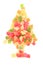 candied fruits cubes as christmas tree
