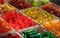 Candied fruits at market in Nice