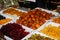 Candied fruits selection made with crystallised sugar