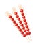 Candied haw. Skewers of candied hawthorn berries. Traditional winter snack. Chinese New Year. red symbolizes good luck