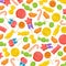 Candies background. Vector