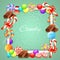 Candies Frame Background