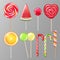 Candies Lollypops Realistic Transparent