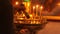A candilo is a large candlestick in front of an icon in an Orthodox church.