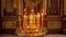 A candilo is a large candlestick in front of an icon in an Orthodox church.