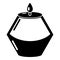 Candle aromatic icon, simple black style