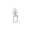 Candle black sign icon. Vector illustration eps 10