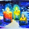 Candle burning, Christmas decoration card