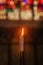 Candle burning in church - Vintage dirty look