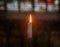 Candle burning in church - Vintage dirty look