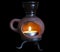 Candle in a ceramic candlestick