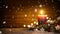 Candle, Christmas decoration and snow footage