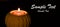 Candle in the dark. burning candle on a dark background