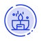 Candle, Dark, Light, Lighter, Shine Blue Dotted Line Line Icon