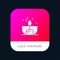 Candle, Dark, Light, Lighter, Shine Mobile App Button. Android and IOS Glyph Version