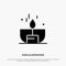 Candle, Dark, Light, Lighter, Shine solid Glyph Icon vector