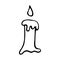 Candle. Doodle element. Vector illustration.