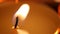 Candle flame affected by strong wind, facing problems, fight to overcome problem