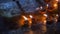 Candle flame close-up in the Indian Temple on a Religious Festival Diwali. Oil Lamp