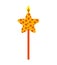 candle flame star birthday isolated icon