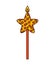 candle flame star birthday isolated icon