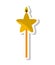 candle flame star birthday isolated icon