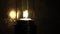 Candle flickering at night reflection in dark bathroom lighting reflection romantic cool vibe