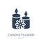 candle flower icon in trendy design style. candle flower icon isolated on white background. candle flower vector icon simple and