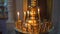 Candle holder for many candles in Orthodox Church.Christian faith and traditions