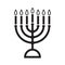 candle holder for seven candles & x28;the menorah icon