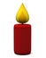 Candle icon, 3d