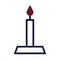 Candle icon duotone maroon navy colour easter symbol illustration