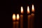 Candle light, all soul`s day, five candles lightening