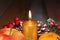 Candle light - Christmas or Advent or New Year holiday decoration